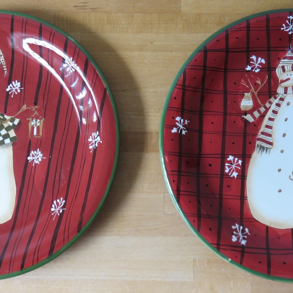 Snowmates Christmas plates Set of 4 Noble Excellence